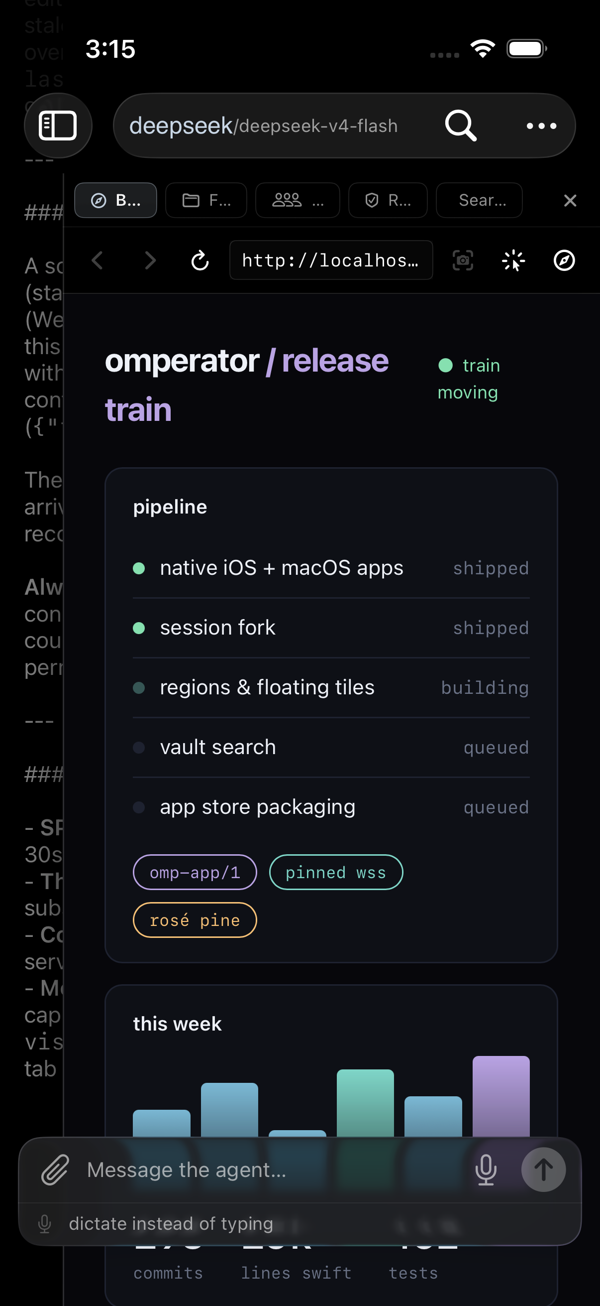 browser right slide-over